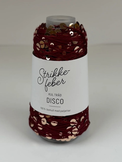 Disco - 50 g Fv. 1467 Vinrød med guld pailletter
